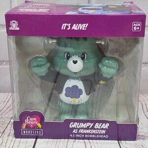 Care Bears Grumpy Bear as Frankenstein 4.5in Bobblehead NIB